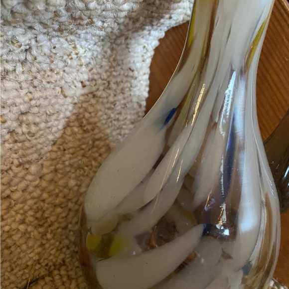Vintage Swirled Murrhina Art Blown Glass Pitcher Vase EUC!! - Picture 5 of 11